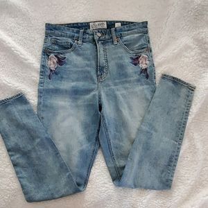 Lucky Brand floral detail denim